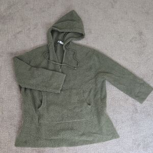 Zara Oversized Green Hooded Sweater Size Xs -SMALL